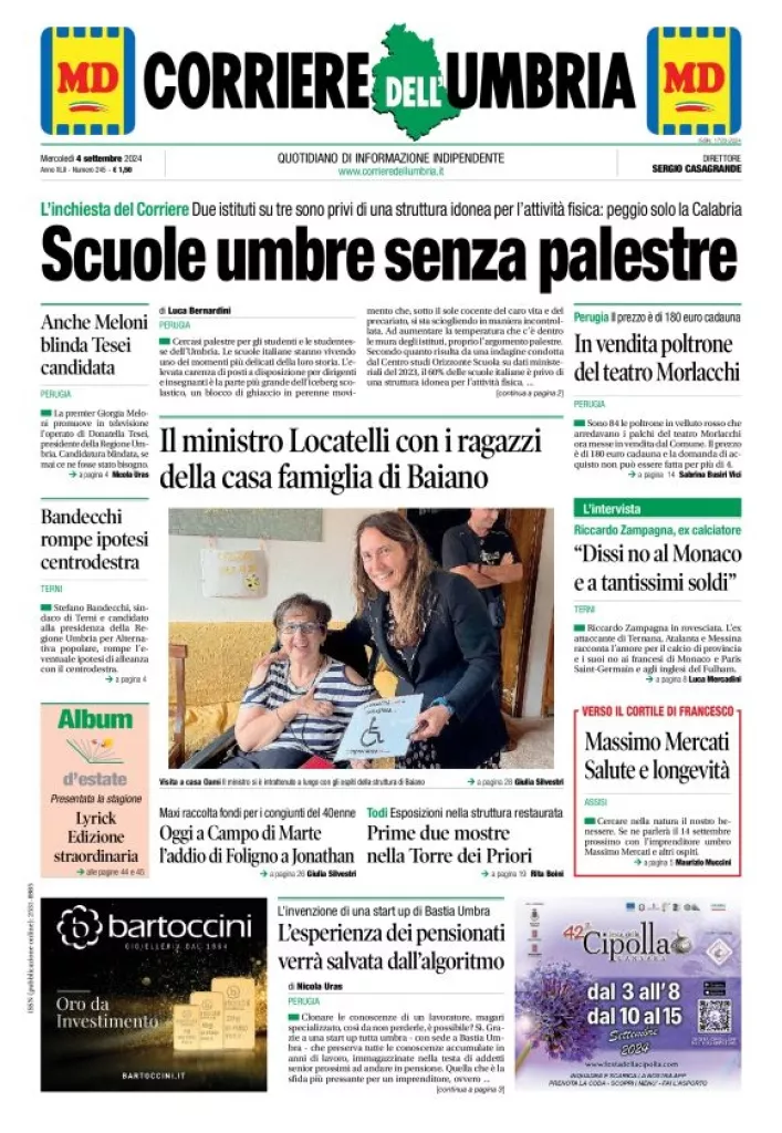 Prima-pagina-corriere umbria-del-2024-09-04